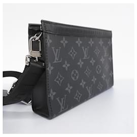 Louis Vuitton-Louis Vuitton Monogram Eclipse Gaston Shoulder Bag-Black