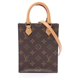 Louis Vuitton-Louis Vuitton Petite Sac Plat Monogram Handtasche-Braun,Monogramm