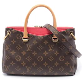 Louis Vuitton-Pallas BB Handtasche von Louis Vuitton-Braun,Rot,Monogramm