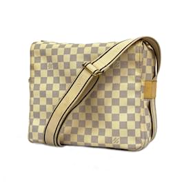 Louis Vuitton-Louis Vuitton Damier Azur Naviglio Schultertasche-Weiß