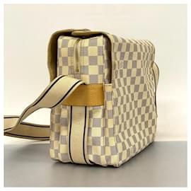 Louis Vuitton-Louis Vuitton Damier Azur Naviglio Schultertasche-Weiß