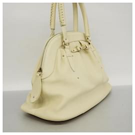 Christian Dior-Christian Dior White Leather Handbag-White