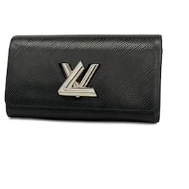 Louis Vuitton-Louis Vuitton Epi Portefeuille Twist Long Wallet-Black