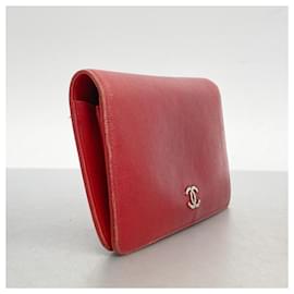 Chanel-Chanel Long Wallet in Red Caviar Leather-Red