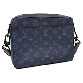 Louis Vuitton-Sac à épaule Monogram Shadow Duo de Louis Vuitton-Bleu Marine