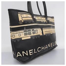 Chanel-Chanel Tote Bag Central Station in Black Caviar Leather-Black