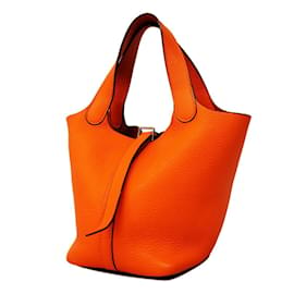 Hermès-Hermes Picotin PM Handbag in Orange-Orange