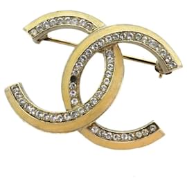 Chanel-Broche Chanel Marca Coco Strass-Outro