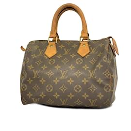 Louis Vuitton-Bolso Louis Vuitton Monogram Speedy 25-Castaño