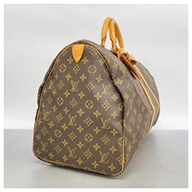 Louis Vuitton-Bolso Boston Keepall 55 Monograma Louis Vuitton-Castaño