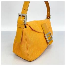 Fendi-Bolso de lona de nylon Zucchino de Fendi-Naranja