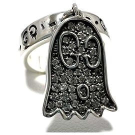 GUCCI Women's Ghost Pave Diamond Ring in Silver 925 Other
