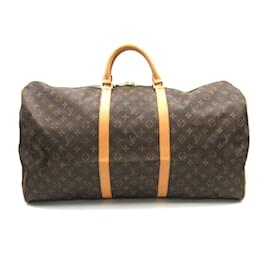 Louis Vuitton-Bolso Boston Keepall 60 Louis Vuitton-Castaño,Monograma