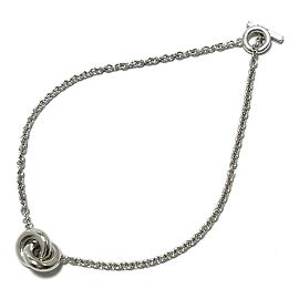 LOEWE Damen Donut Einzel-Link Halskette Anhänger Silber