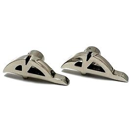 Orecchini in metallo con logo Balenciaga Argento