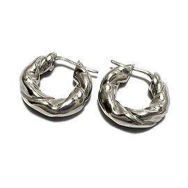 Orecchini Hoop Napa Twist da donna LOEWE Argento