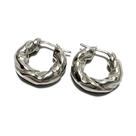 Loewe-Pendientes Hoop Napa Twist para mujeres LOEWE-Plata