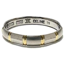 Céline-Anillo de platino y oro amarillo para hombres CELINE-Plata