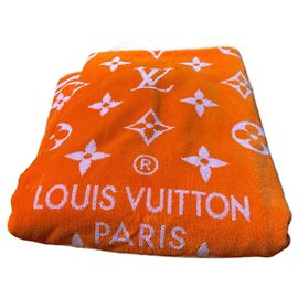 Telo mare Louis Vuitton Monogram Arancione Cotone Arancione