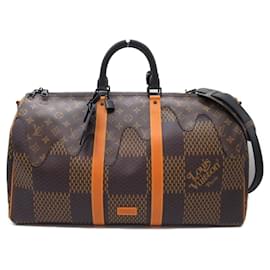 Louis Vuitton-Bolsa Boston Keepall Bandoulière 50 Louis Vuitton-Marrom