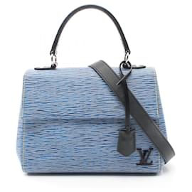 Louis Vuitton-Bolso Louis Vuitton Cluny BB Epi Denim-Negro,Azul