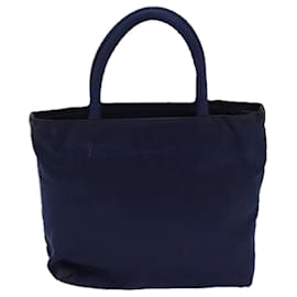 Prada-PRADA Bolso de mano de nailon azul marino Auth 83173-Azul marino