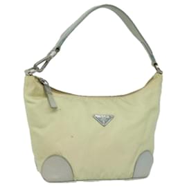 Prada-PRADA Bolsa de mão em nylon bege Auth 79636-Bege