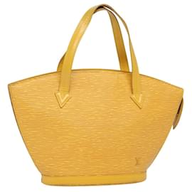 Louis Vuitton-LOUIS VUITTON Epi Saint Jacques Bolsa de Mão Amarela M52279 LV Auth 82426-Amarelo