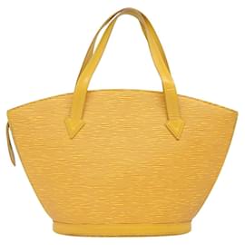 Louis Vuitton-LOUIS VUITTON Epi Saint Jacques Bolsa de Mão Amarela M52279 LV Auth 82426-Amarelo