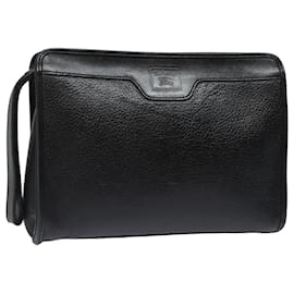 Autre Marque-Sac à main en cuir noir Burberrys Auth bs15805-Noir