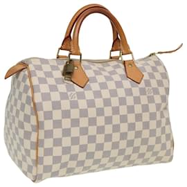 Louis Vuitton-LOUIS VUITTON Bolso de Mano Speedy 30 Damier Azur N41533 LV Auth 80702-Otro