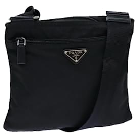 Prada-PRADA Bolsa de Ombro de Nylon Preta Auth ar12121-Preto