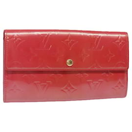 Louis Vuitton-LOUIS VUITTON Vernis Cartera Sarah Wallet Fran Boise M9140F LV Auth 81228-Otro