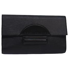 Louis Vuitton-LOUIS VUITTON Epi Chaillot Clutch Bag Preto M52542 LV Auth 82070-Preto