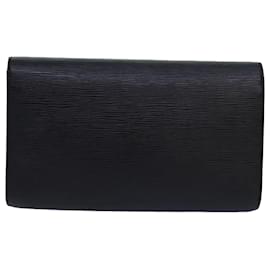 Louis Vuitton-LOUIS VUITTON Epi Chaillot Clutch Bag Preto M52542 LV Auth 82070-Preto