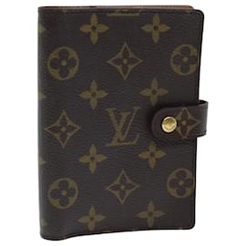 Louis Vuitton-LOUIS VUITTON Monogram Agenda PM Funda de Planificador Diario R20005 LV Auth yk13522-Monograma