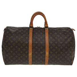 Louis Vuitton-LOUIS VUITTON Monogram Keepall 55 Bolsa Boston M41424 LV Auth am6513-Monograma