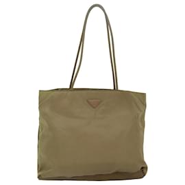 Prada-PRADA Bolsa Tote Nylon Bege Auth 83165-Bege