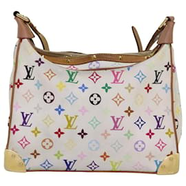 Louis Vuitton-LOUIS VUITTON Bolsa de Hombro Boulogne Monograma Multicolor Blanco M92660 Auth 82404-Blanco