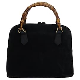 Gucci-Bolsa de mão GUCCI em bambu de camurça preta 000 1046 0290 Auth 83323-Preto