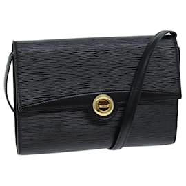 Louis Vuitton-LOUIS VUITTON Epi Clutch Arsch Bolsa de Ombro 2 vias Preta M52572 LV Auth ar12129-Preto