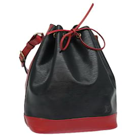 Louis Vuitton-LOUIS VUITTON Bolsa de Ombro Epi Noe Por cor Preto Vermelho M44017 LV Auth 81263-Preto,Vermelho