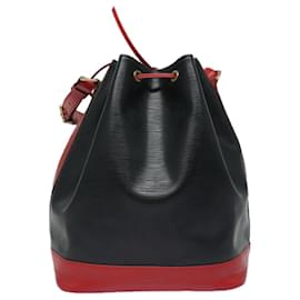 Louis Vuitton-LOUIS VUITTON Bolsa de Ombro Epi Noe Por cor Preto Vermelho M44017 LV Auth 81263-Preto,Vermelho