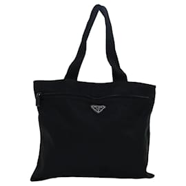 Prada-PRADA Bolsa Tote de Nylon Negra Auth 83316-Negro