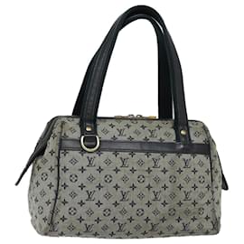 Louis Vuitton-LOUIS VUITTON Monogram Mini Josephine PM Bolso de Mano Azul M92049 LV Auth 77560-Azul