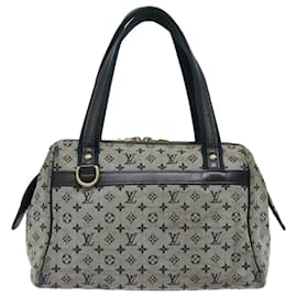 Louis Vuitton-LOUIS VUITTON Monogram Mini Josephine PM Bolso de Mano Azul M92049 LV Auth 77560-Azul