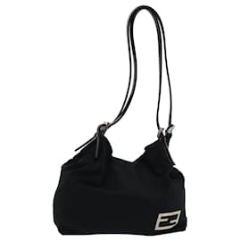 Fendi-Bolso de Hombro FENDI de Nylon Negro Auth ep4657-Negro