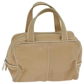 Loewe-Bolso de mano LOEWE de cuero beige Auth am6456-Beige