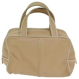 Loewe-Bolso de mano LOEWE de cuero beige Auth am6456-Beige