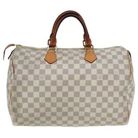 Louis Vuitton-LOUIS VUITTON Bolso de Mano Speedy 35 Damier Azur N41535 LV Auth 82712-Otro